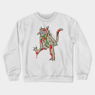 Halloween Zombie Cat Crewneck Sweatshirt